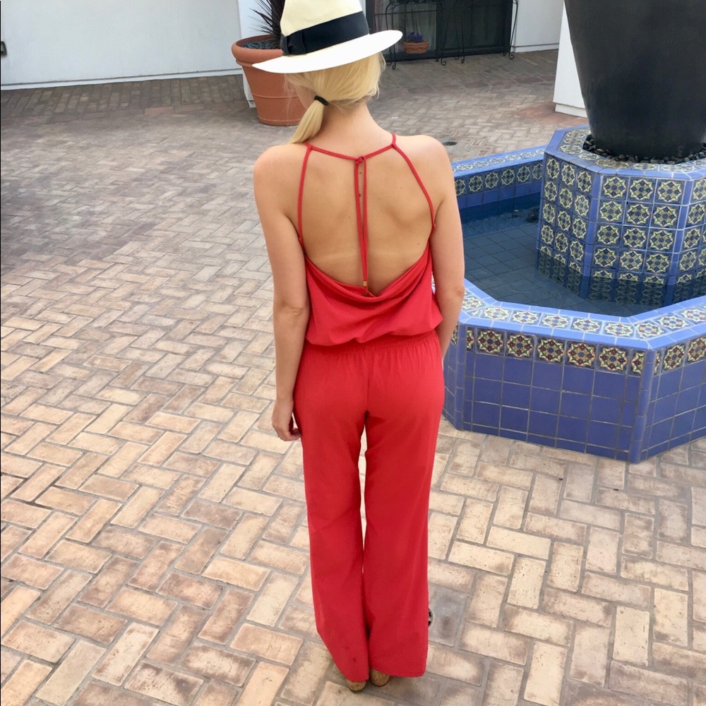 Red jumpsuit